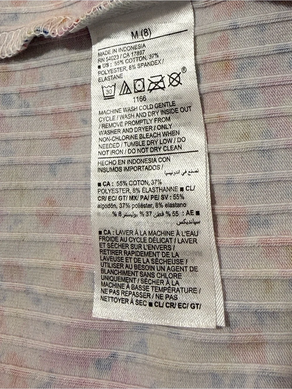 Old Navy Girls Floral Ribbed Cami Tank Top | Pink Multicolor | Size M (8)